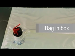 تخصيص شعار طباعة صمام 2 لتر 3 لتر كيس نبيذ حشو سائل في صندوق تغليف